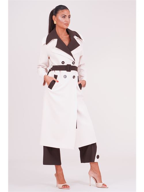 Cappotto doppio petto GM by Gai Mattiolo | GM4286BURRO/MORO